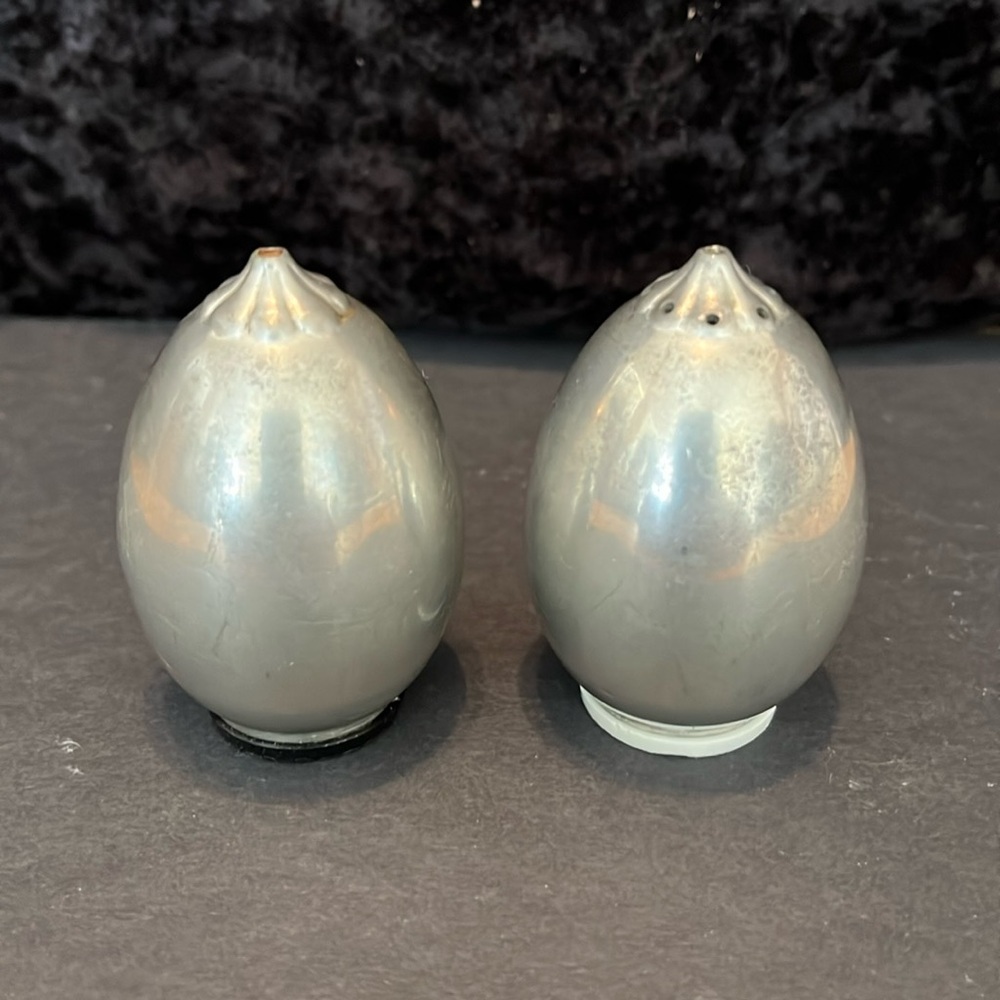 Art Deco Just Andersen Pewter Salt And Pepper Shakers